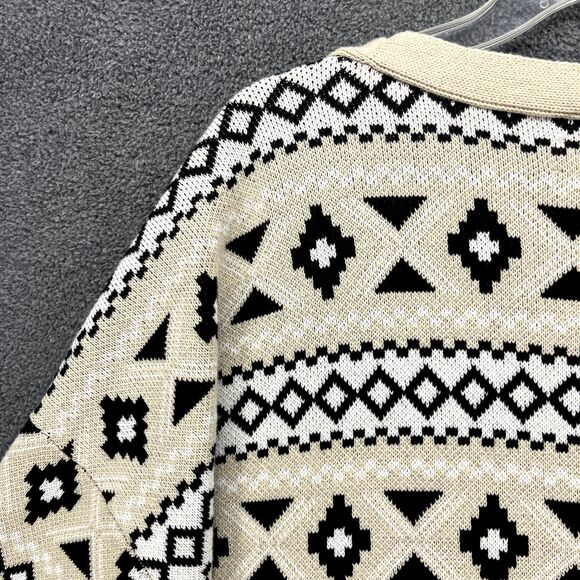 Lucky Brand Sweater Womens XL Extra Large Open‎ Front Cardigan Aztec pocket - Picture 14 of 16